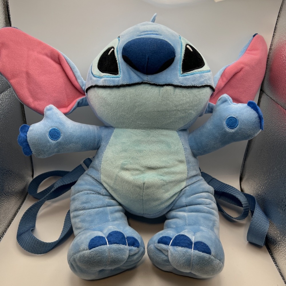 uthentic Disney Bioworld Stitch 14" Full Body Plush Crossbody Bag Backpack